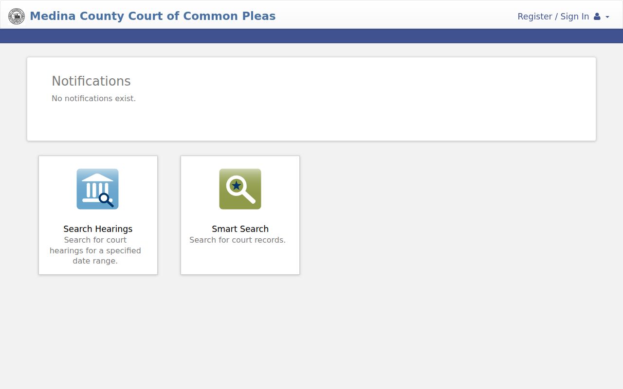 Medina residents directory Common Pleas Smart Search