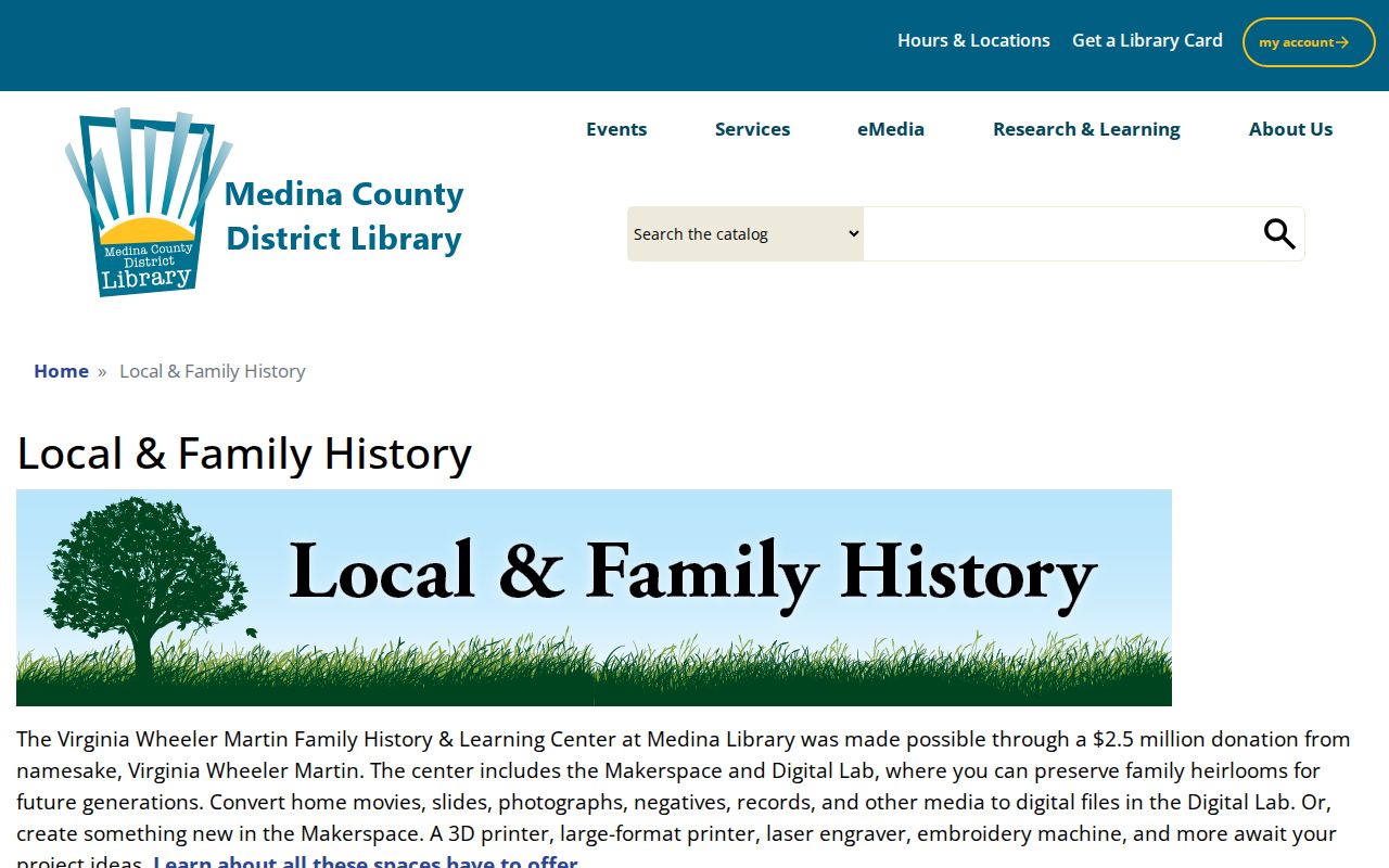 Medina residents directory library local history resources